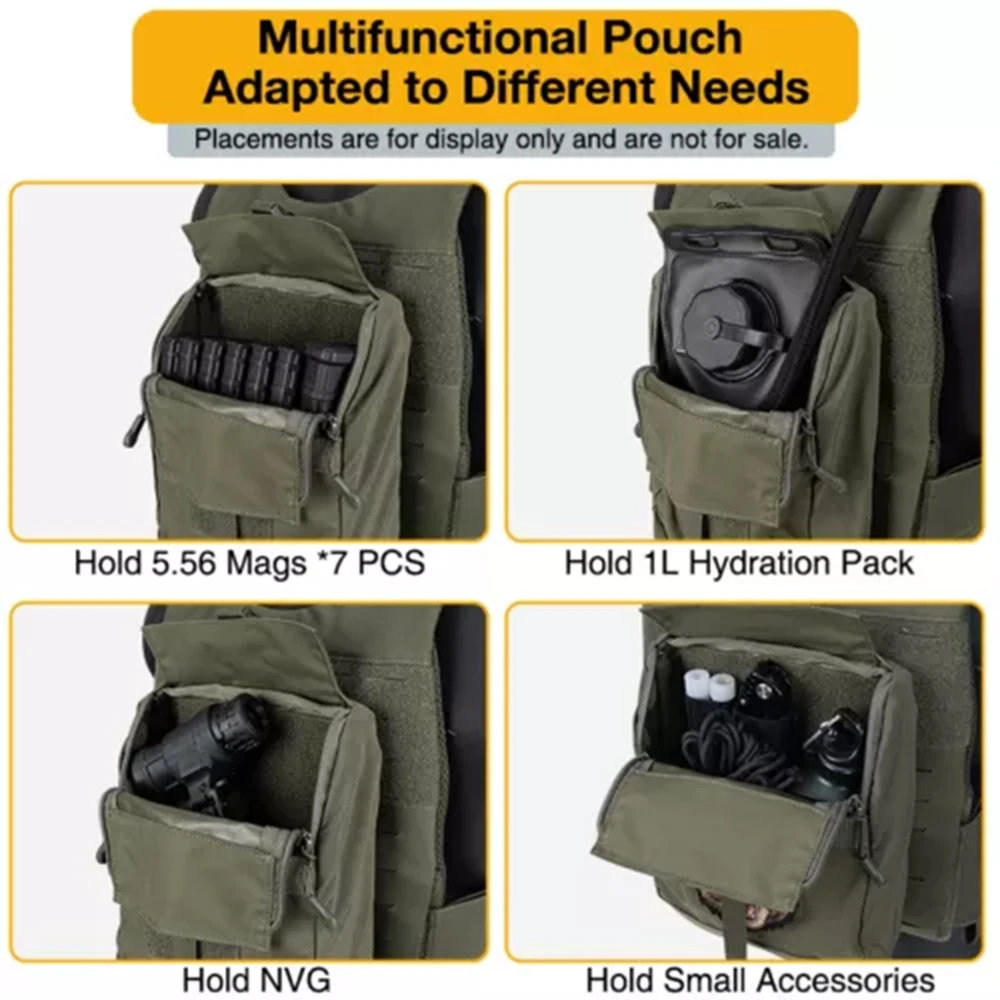 Bolsa táctica MOLLE GP de gran capacidad para airsoft y caza - imagen 4