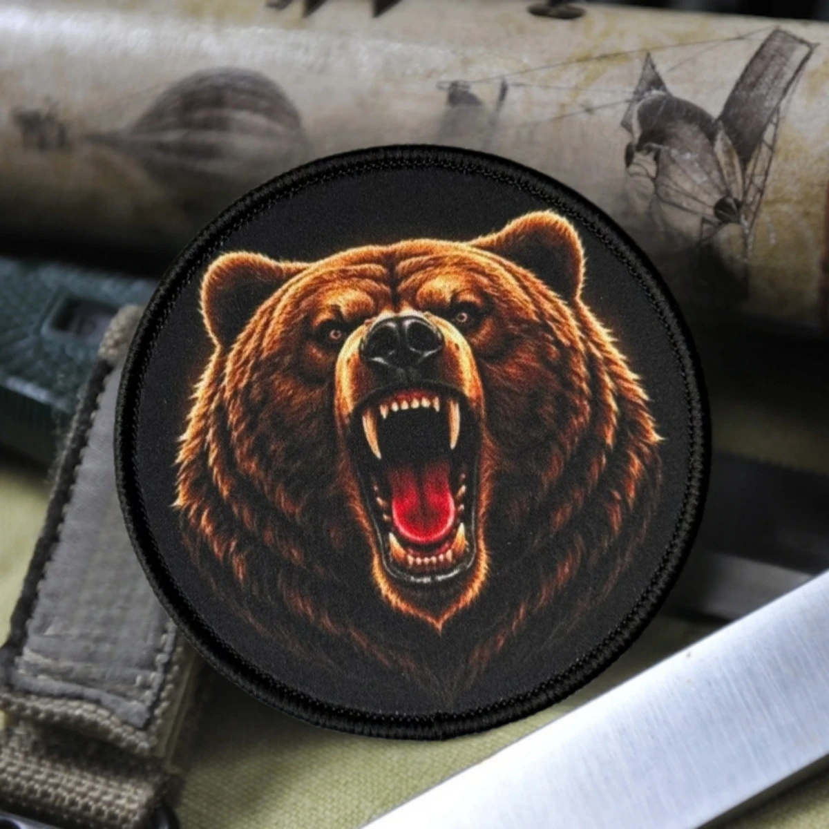 Parche táctico de oso con velcro para ropa y mochilas - imagen 5