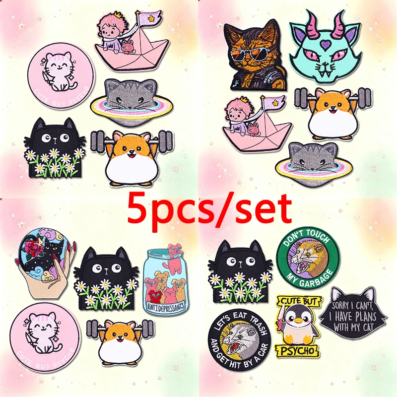 Parches termoadhesivos bordados de animales y dibujos animados - imagen 3