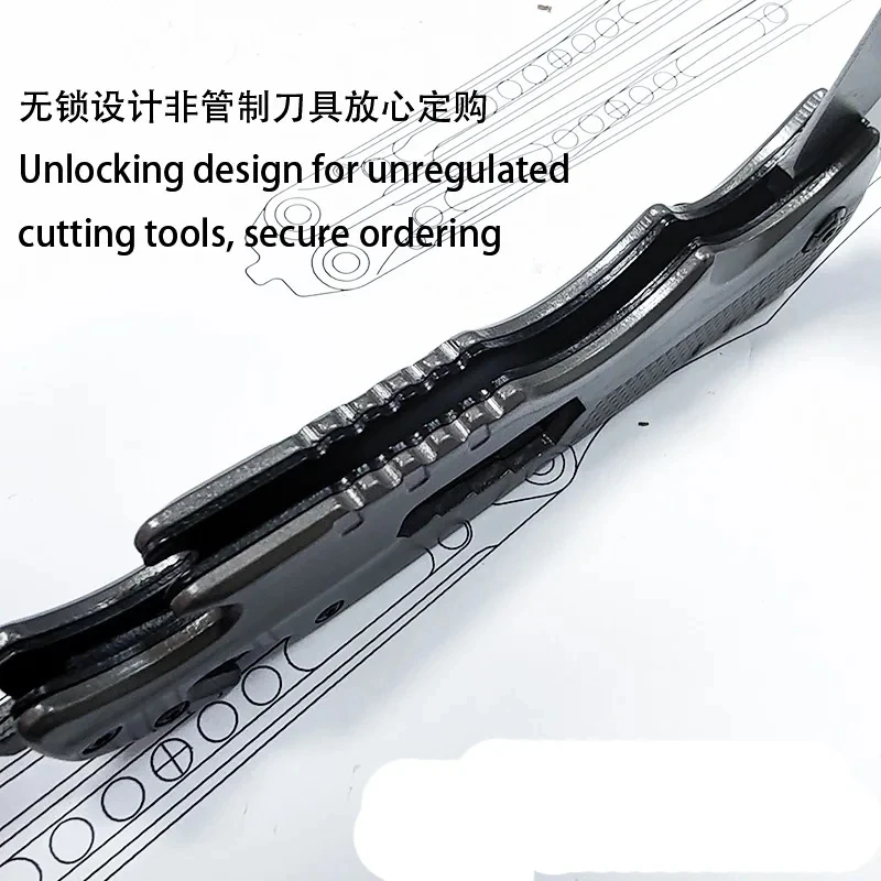 Cuchillo plegable EDC de acero inoxidable alta dureza para exterior - imagen 2