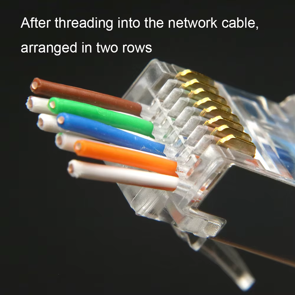 Conector RJ45 Cat6a blindado 8P8C STP FTP/SFTP para red modular - imagen 2