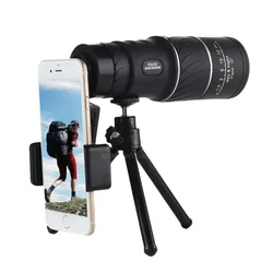 Monocular 16X52 Alta Definición con Doble Enfoque – Telescopio Táctico para Campismo