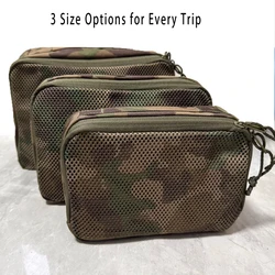Bolsa de aseo de malla de nailon camuflaje suizo – Organizador