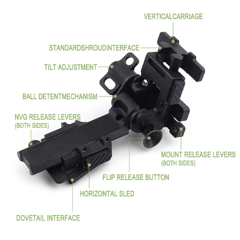 Soporte táctico NVG Dovetail Breakaway para casco PVS15/PVS18 - imagen 2