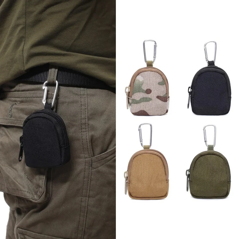 Bolsa táctica MOLLE mini de nylon EDC con mosquetón para llaves - imagen 2