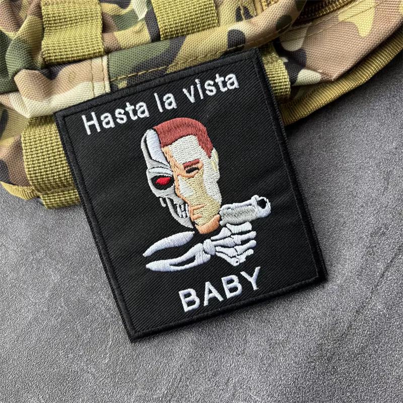 Parche táctico bordado de moral para mochila y brazalete con velcro - imagen 3
