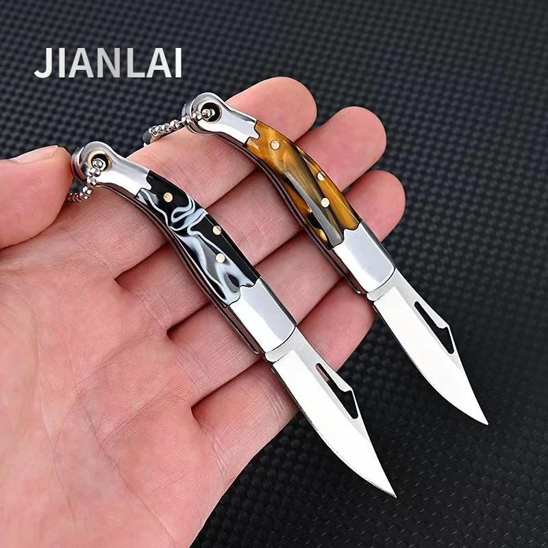Cuchillo plegable mini de acero D2 para llavero táctico - imagen 4