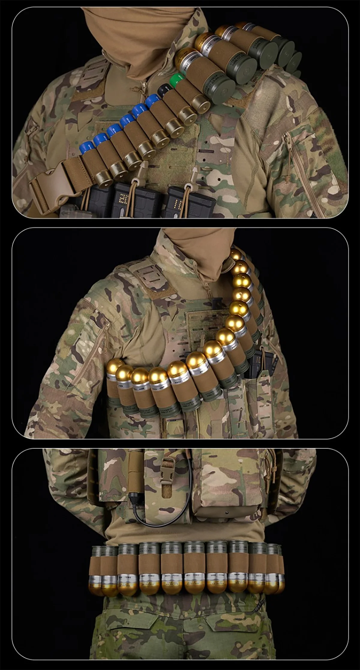 Configuración completa del bandolier táctico