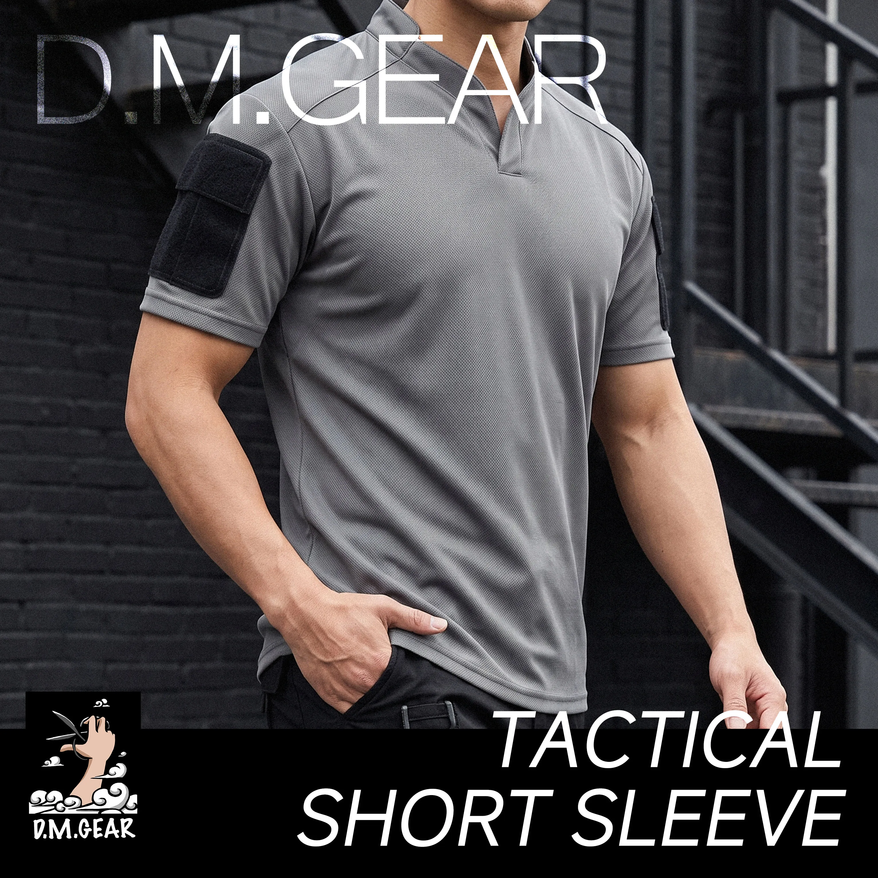 Camiseta Táctica Hombre Manga Corta – Tejido Ripstop para Combate - imagen 2