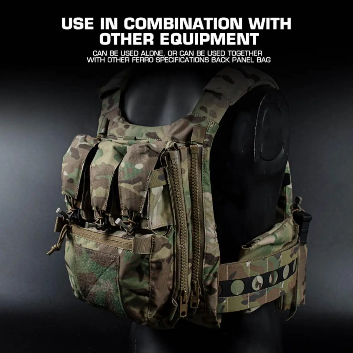 POSEIDON DEFENSE V5 PC Panel trasero modular MOLLE para hidratación
