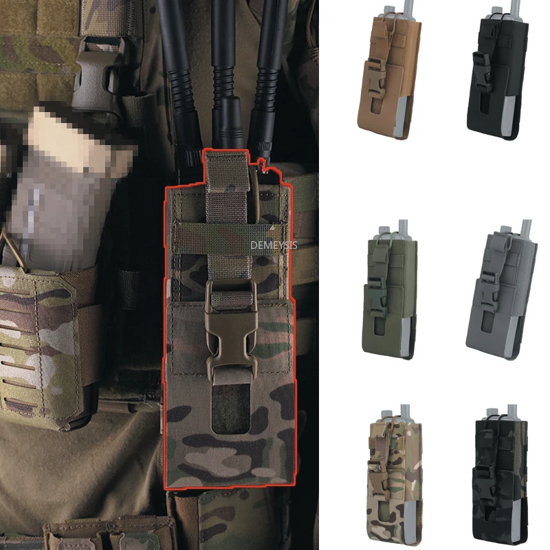 Bolsa táctica MOLLE para walkie talkie de radio caza - imagen 4
