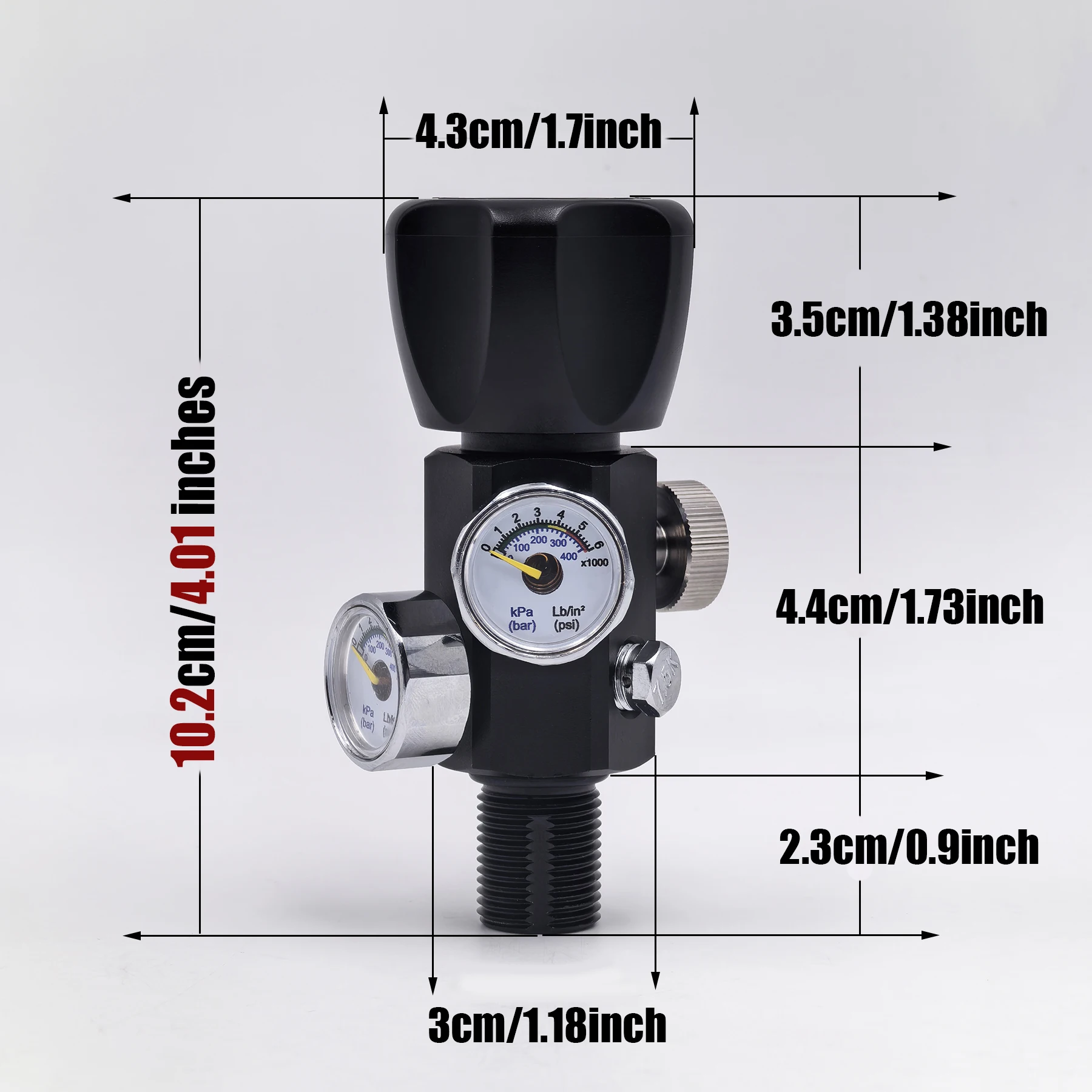 Adaptador llenado HPA DIN con manómetro para aire comprimido - imagen 2