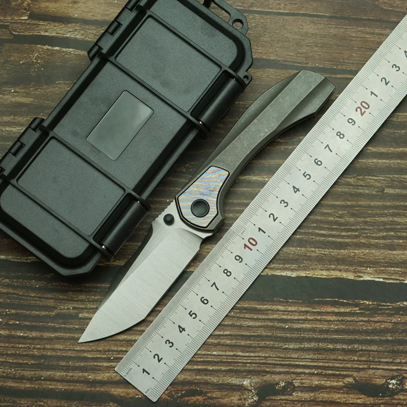 LEMIFSHE Raptor V3 cuchillo plegable táctico M390 titanio EDC