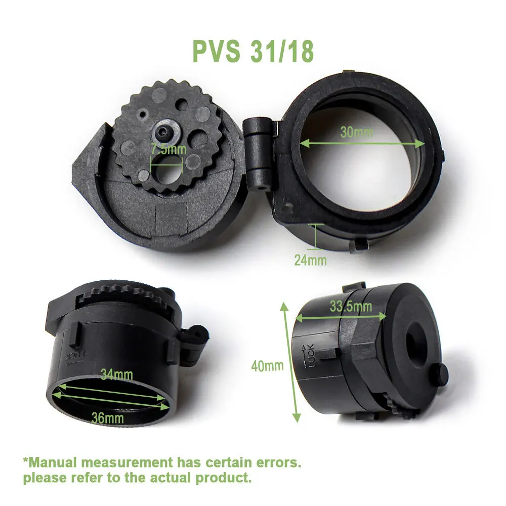 Tapa de alcance ajustable montada en NVG