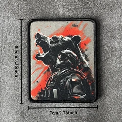Parche táctico soldados osos insignia moral velcro