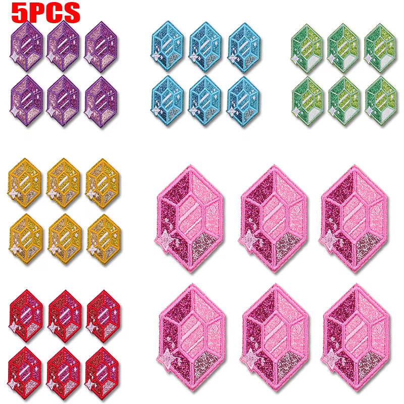 Parches termoadhesivos con glitter y motivos animados