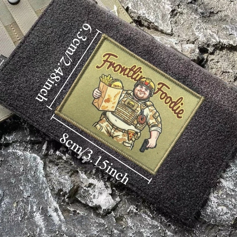 Frontline Foodie Parche táctico insignia impresa velcro gancho-bucle - imagen 5