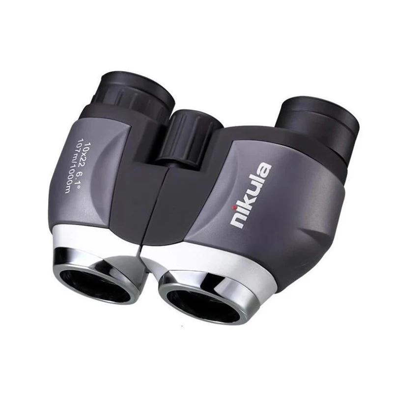 Nikula 10x22 HD Binoculares vision amplia para al aire libre y caza