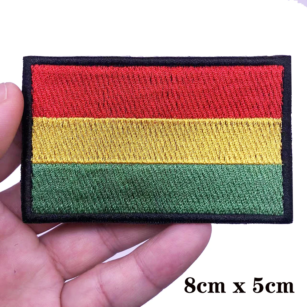Parche bordado bandera Bolivia con velcro – Brazalete táctico militar