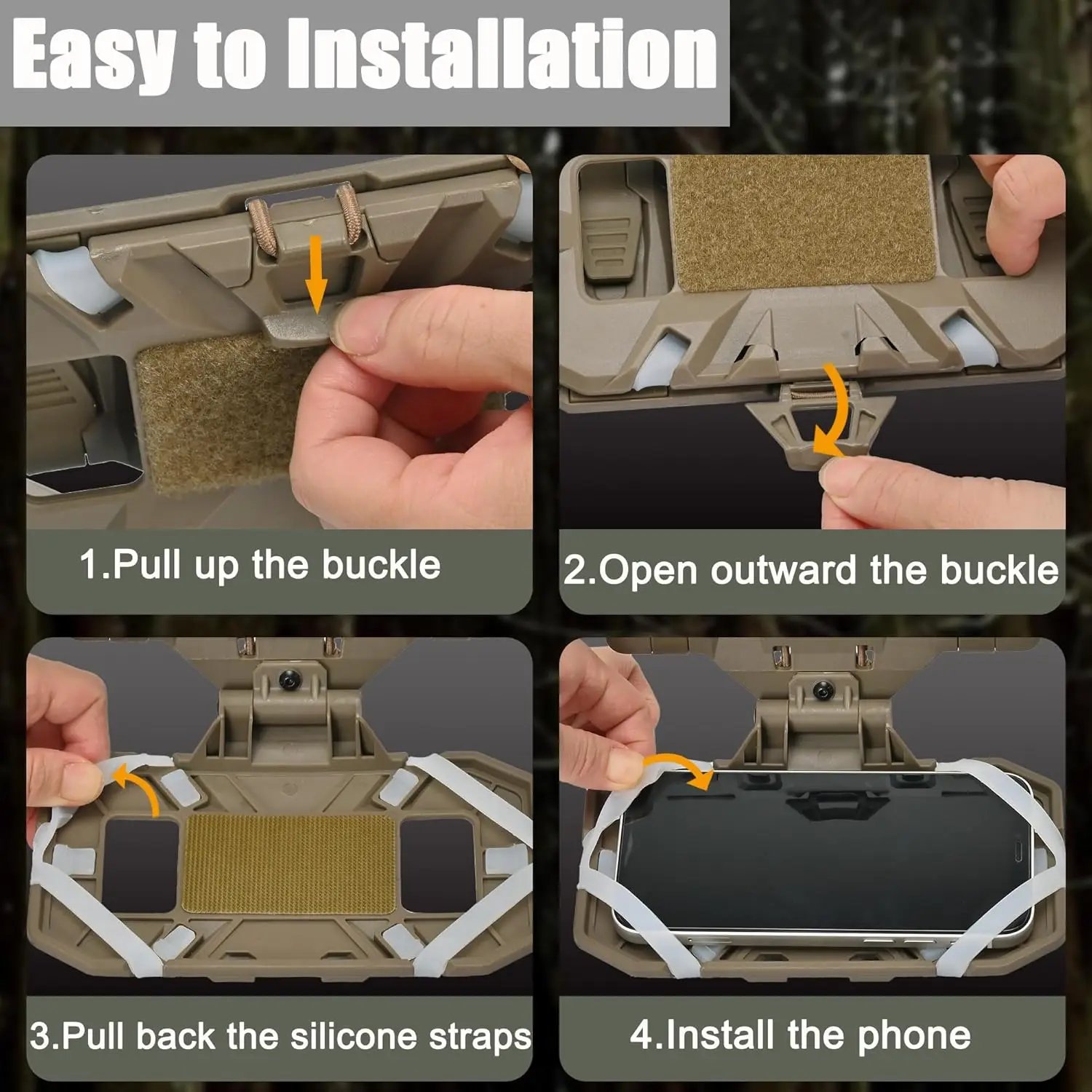 Soporte MOLLE plegable para teléfono con tablero de navegación - imagen 2