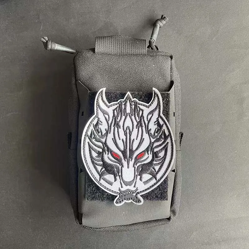 Vlamwolf parche táctico bordado Minotauro con velcro para mochila - imagen 5