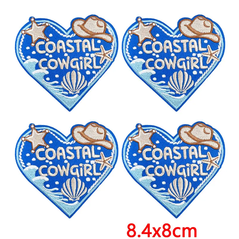 Parche bordado termoadhesivo surf vaquera costera para ropa - imagen 2