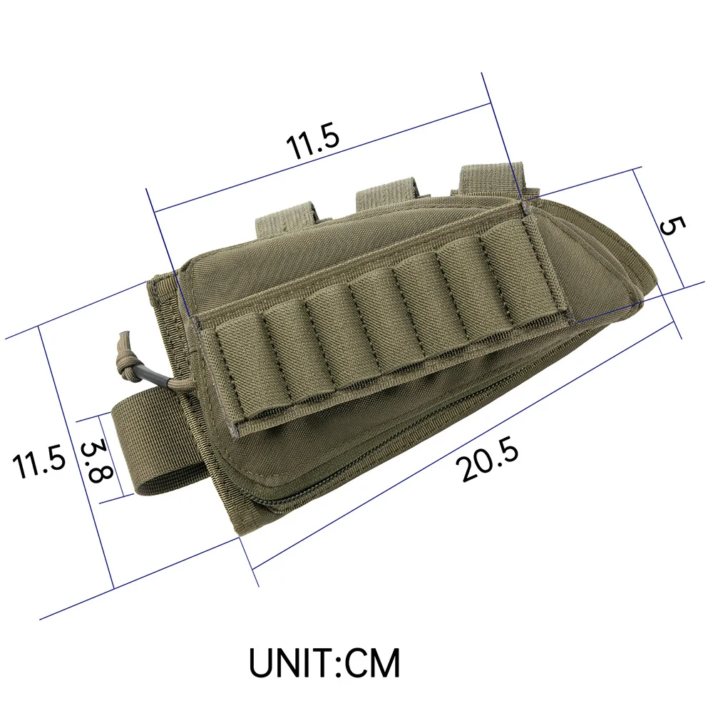 Bolsa táctica reposa mejillas para rifle caza nailon con cremallera - imagen 2