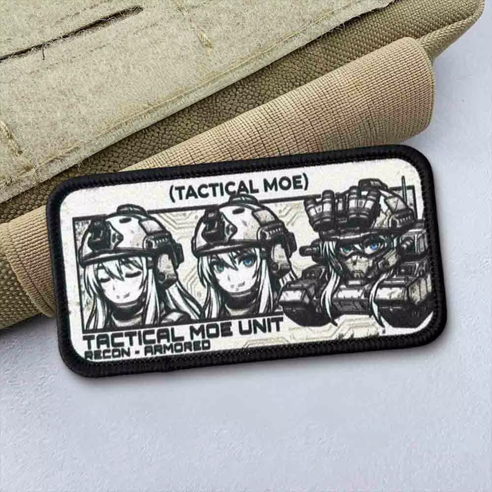 Parche airsoft táctico con velcro waifu anime chica gamer