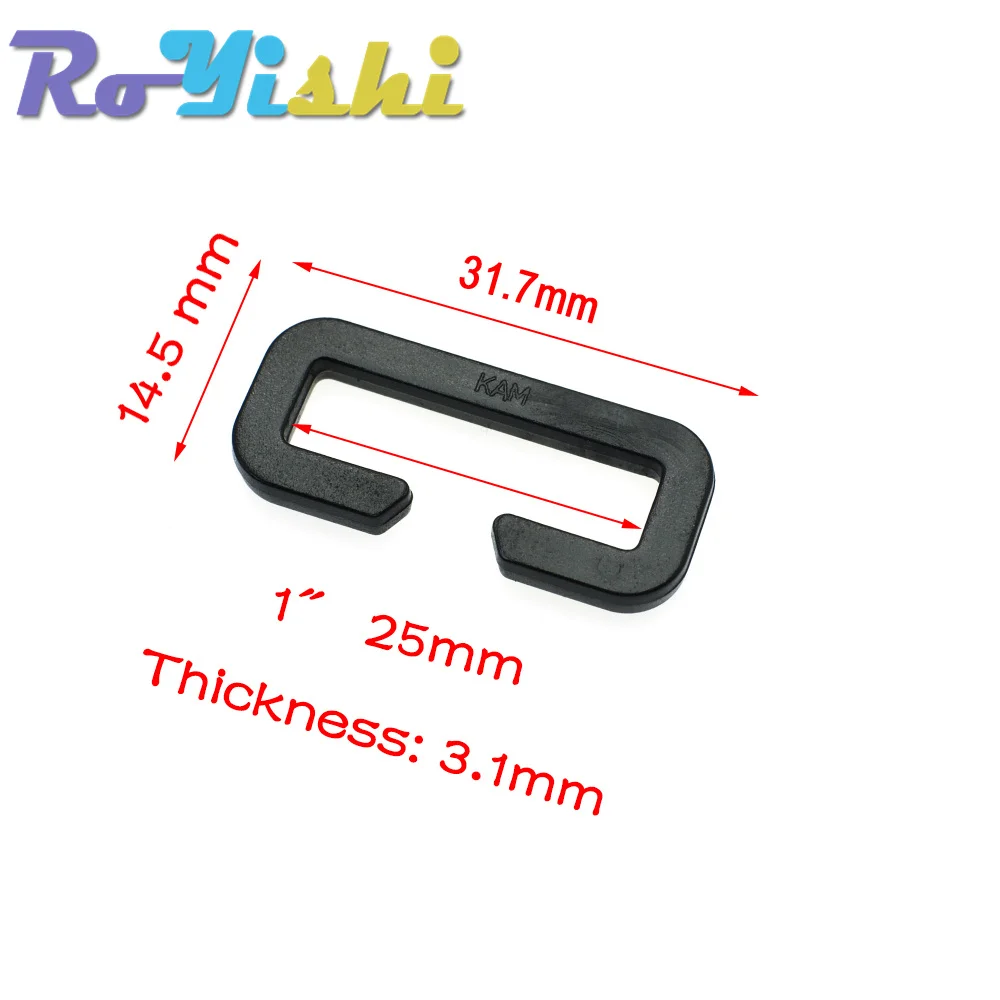 Looploc hebilla de plástico rectangular para correas mochila táctica - imagen 3