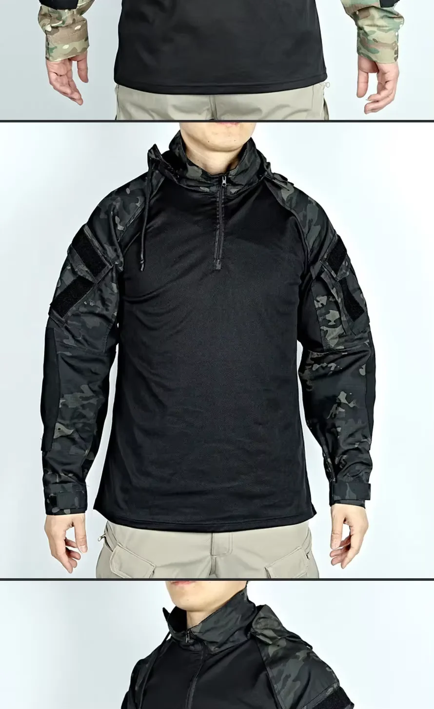 Cremallera 1/4 y diseño de la prenda