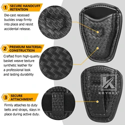 Funda táctica KRYDEX para esposas con abertura superior, cesta tejida