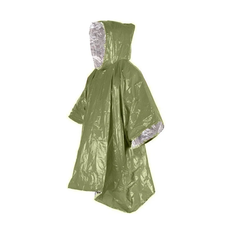 Chubasquero aluminio emergencia – Impermeable táctico ligero - imagen 2