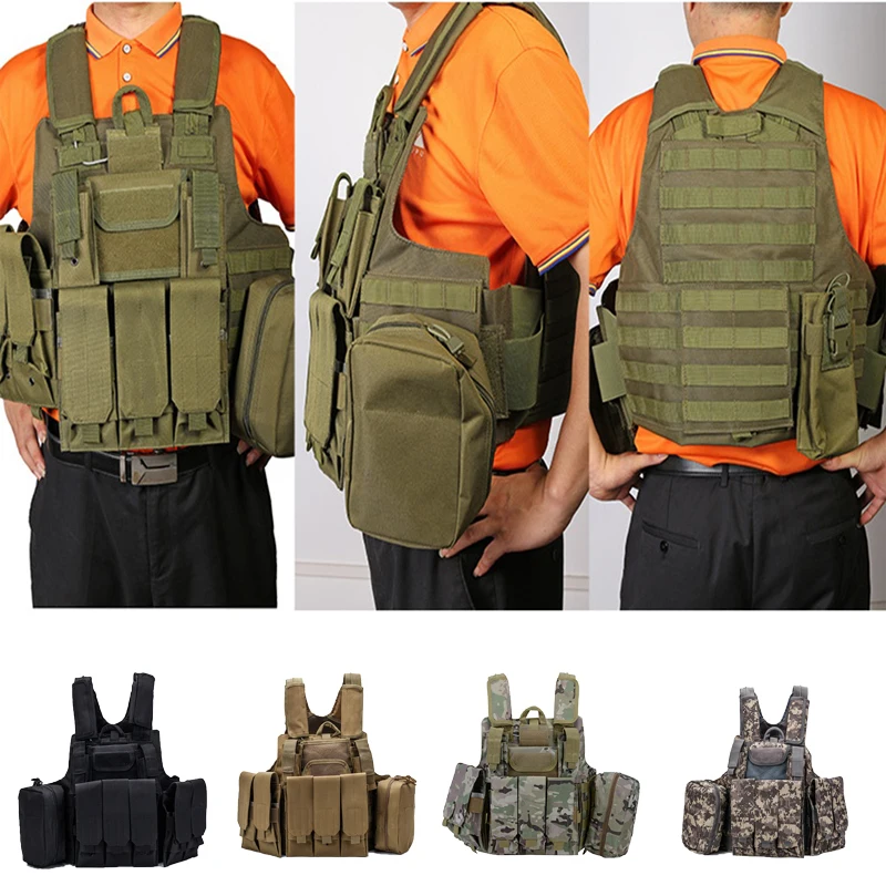 Chaleco táctico Multicam MOLLE para caza y Airsoft