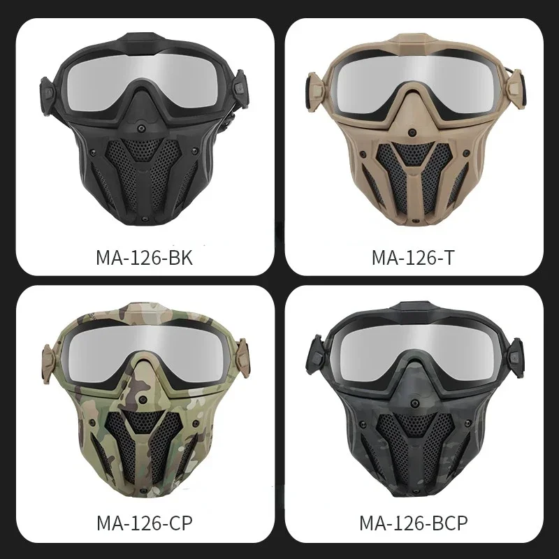 Máscara táctica airsoft con gafas antiniebla para paintball - imagen 4
