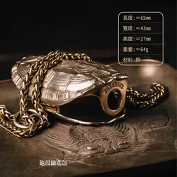 Llavero táctico colgante caparazón tortuga cobre compacto