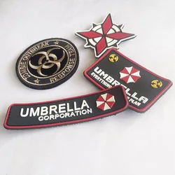 Umbrella Corporation parche bordado PVC riesgo biológico para mochila
