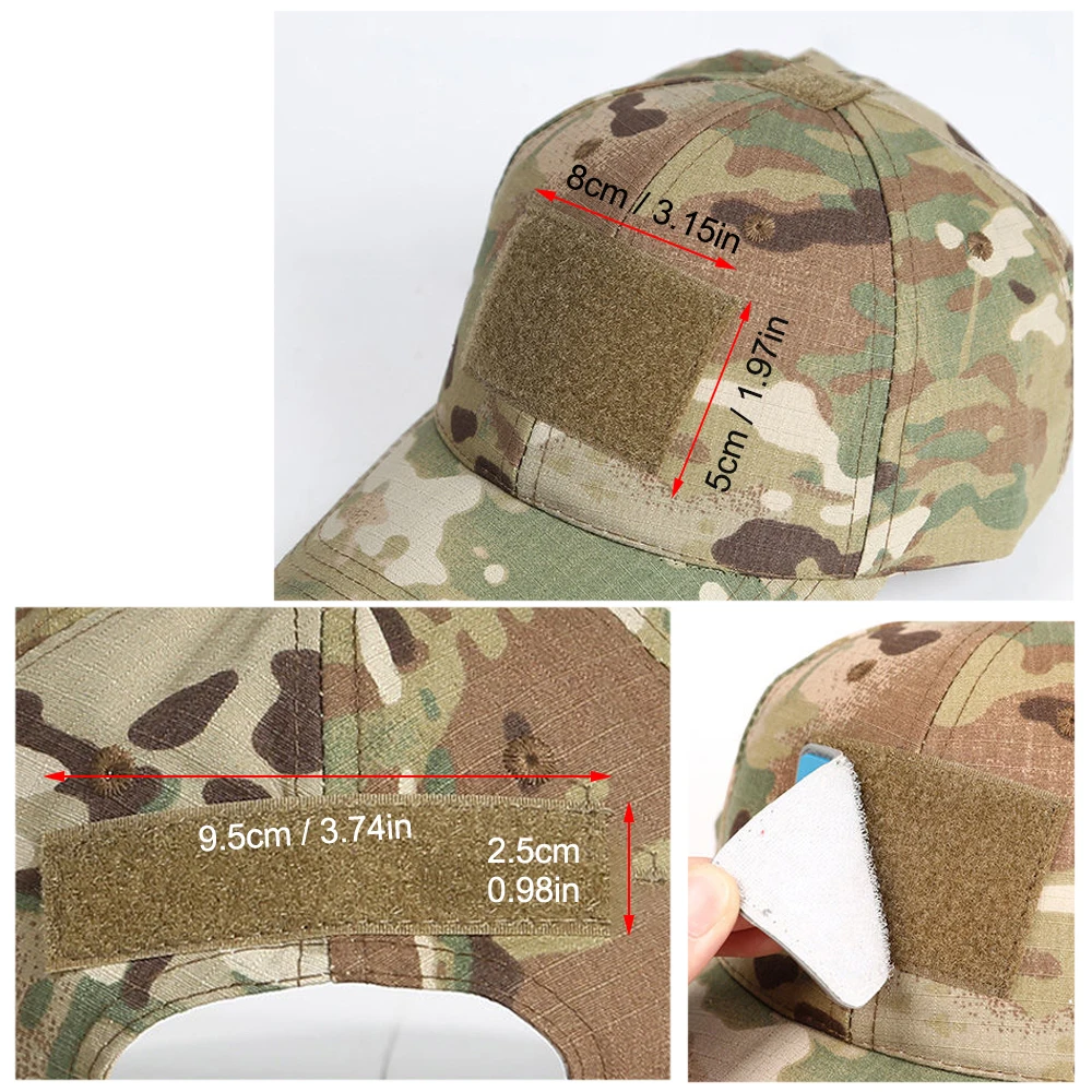 Gorra táctica camuflaje transpirable protección solar para pesca - imagen 5