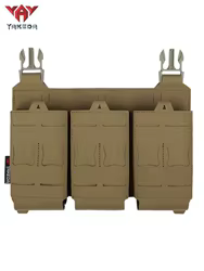 YAKEDA Porta Cargadores Triple MOLLE 5.56/5.45 con Corte Láser