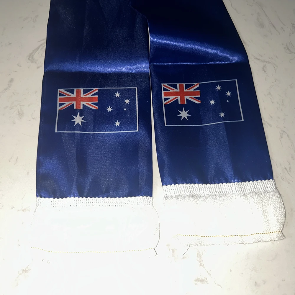 Bufanda satén Australia estampada con borlas y doble cara - imagen 5