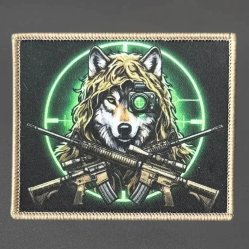Twin Guns Parche táctico de lobo con cierre velcro - imagen 5
