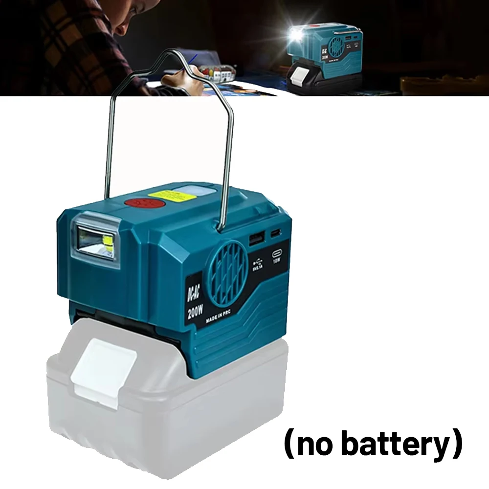 Inversor portátil 120-220V para exteriores Makita/DeWalt 18V/20V