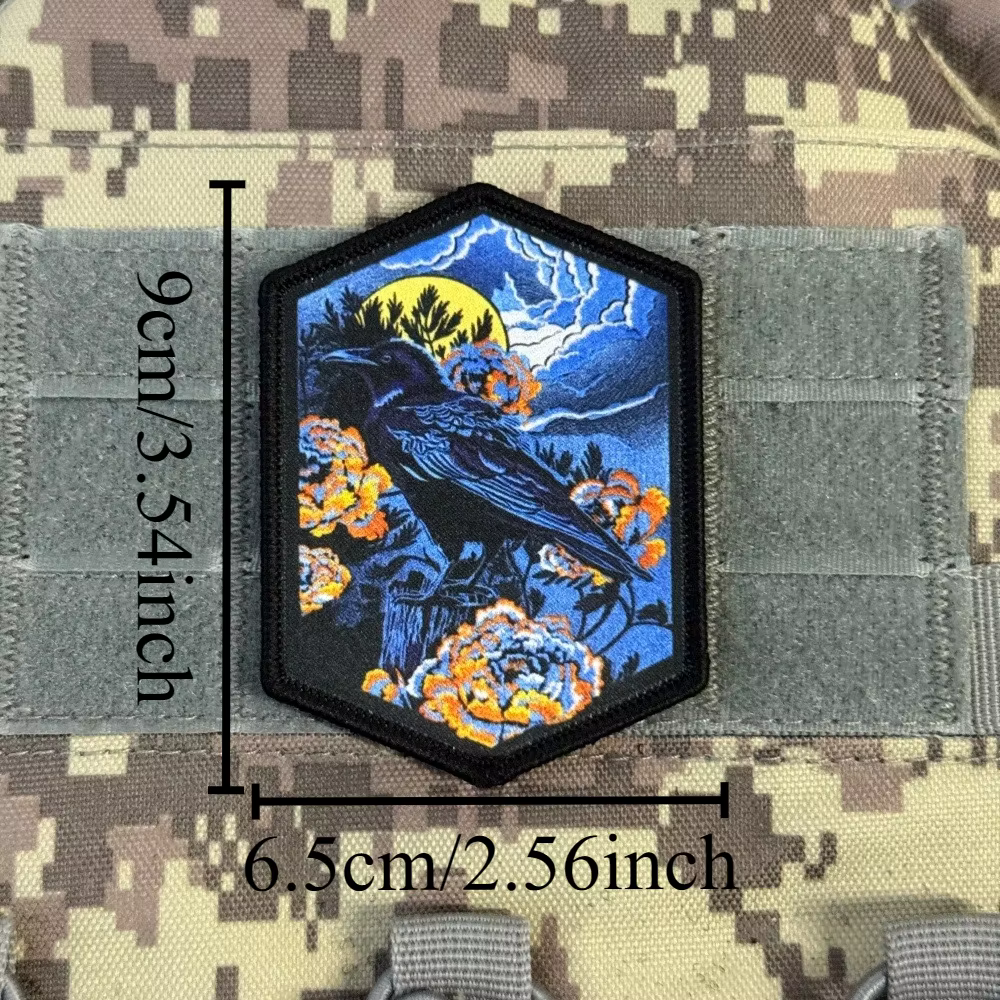 Parche táctico cuervo militar gancho y bucle para airsoft