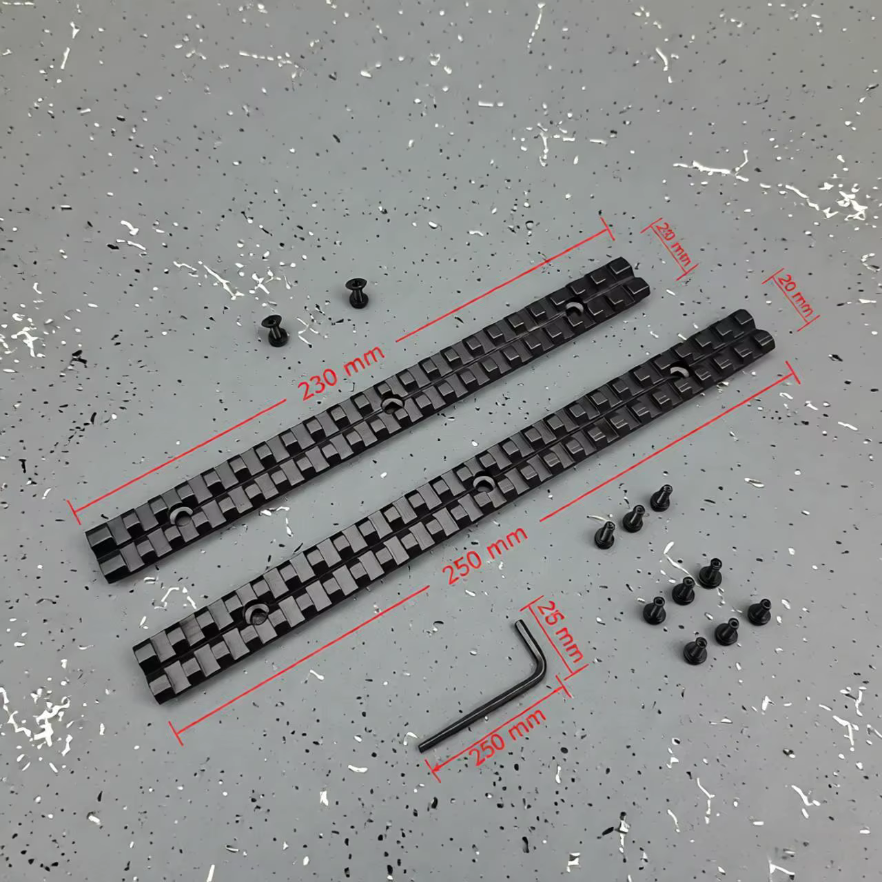 Riel Picatinny aluminio táctico para rifle Airsoft