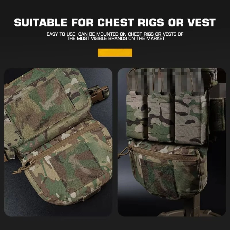 Bolsa táctica frontal MOLLE para chaleco portaplacas airsoft - imagen 4