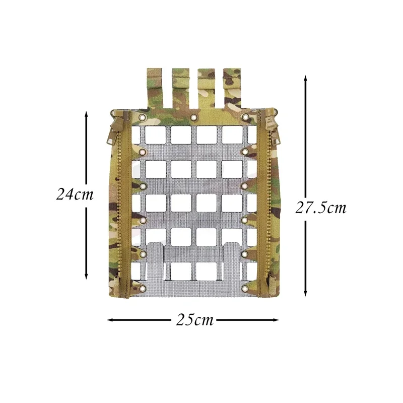 FCPC V5 panel trasero táctico MOLLE con cremallera portaplacas