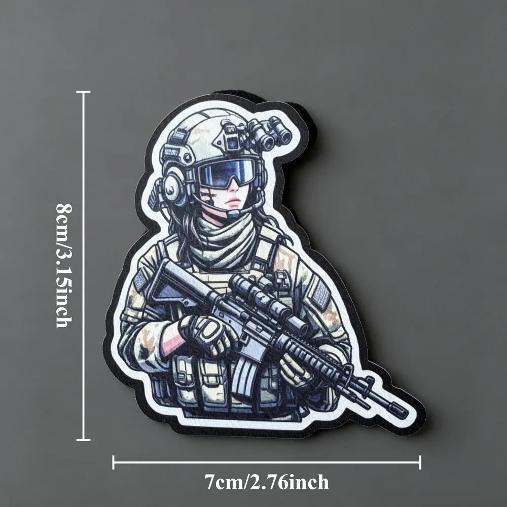 Parche de moral Tactical Girl con velcro para mochila y uniforme - imagen 4