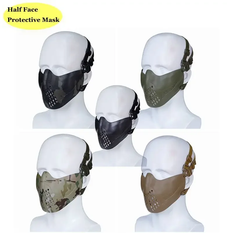 Máscara táctica ajustable transpirable protección facial parcial - imagen 3