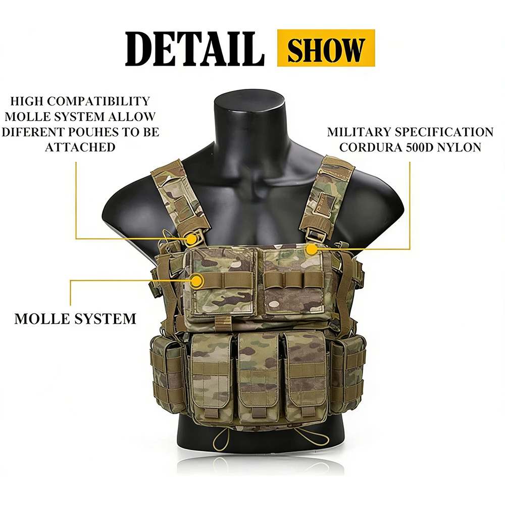 MK3 Chaleco táctico modular para Airsoft impermeable ajustable - imagen 3