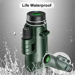 Telescopio monocular HD zoom gran alcance con trípode y clip