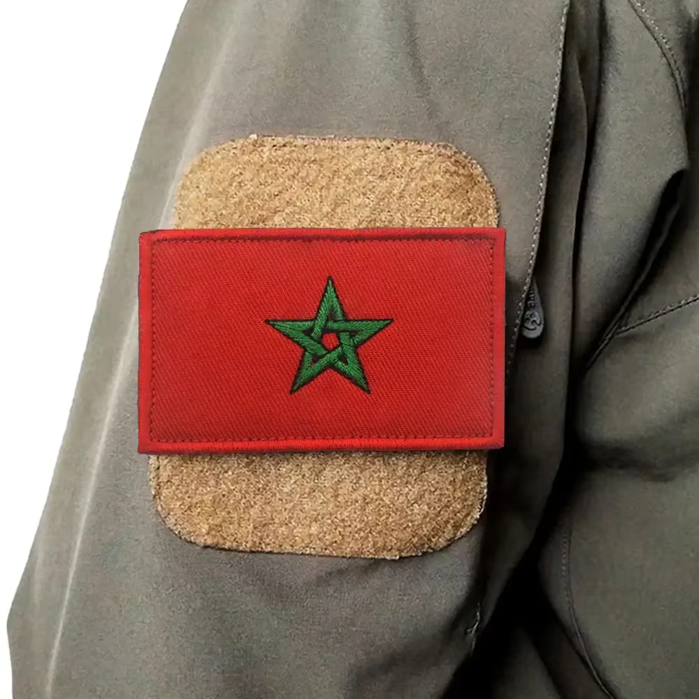 Banderola morale marroquí bordada – Velcro para brazalete o mochila táctica